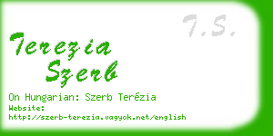 terezia szerb business card